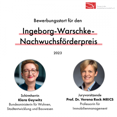 Frauen in der Immobilienwirtschaft e.V. | News: Ingeborg-Warschke-Nachwuchsförderpreis geht in die 10. Runde