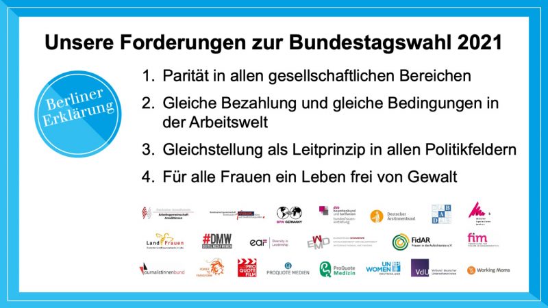 Frauen in der Immobilienwirtschaft e.V. | Nationale Kooperationen: Berliner Erklärung